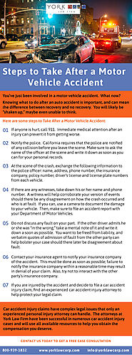 What you can do after a motor Vehicle Accident - Accident Lawyer in Sacramento in York law firm USA