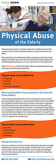 Physical Abuse of the Elderly - Sacramento Elder Abuse Lawyer - York Law Corp USA