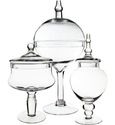 Candy Buffet Glass Apothecary Jars, Set of 3