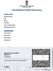 [PDF] CoWIN Vaccination Certificate Download PDF Download – PDFfile