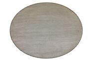 Buy 8 ft. Round & Square Casual Rugs Ivory Fine Hand Knotted Wool & Viscose Area Rug - MR024926 | Monarch Rugs