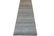 Buy 10 ft. Runner Casual Rugs Lt.Blue / Black Fine Hand Knotted Wool & Viscose Area Rug - MR024923 | Monarch Rugs