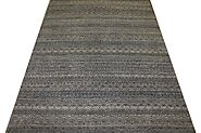 Buy 9x12 Casual Rugs Black / Ivory Fine Hand Knotted Wool Area Rug - MR024270 | Monarch Rugs