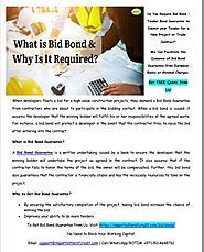Bid Bond - Tender Bid - Tender bond - Bid Bond Guarantee