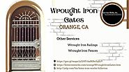 Wrought Iron Gates Orange, CA