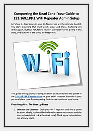 Guide to 192.168.188.1 WiFi Repeater Admin Setup