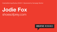 Jodie Fox - CreativeMornings/Sydney on Vimeo