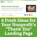 6 Fresh Ideas for Your Nonprofit's "Thank You" Landing Page