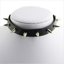 Cool Spike Leather Choker Collar Necklace Silver Tone Studs Emo Metal Gothic New