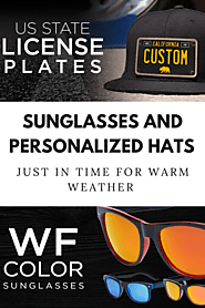 SUNGLASSES AND PERSONALIZED HATS JUST IN TIME FOR WARM WEATHER