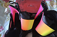 Pleaser Flamingo UV Stripper Heels Size 8 | Kinkie