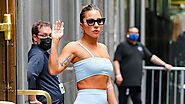 Lady Gaga Rocks A Powder Blue Crop Top & Leggings Outside Radio City Music Hall In NYC - Latest breaking News current...