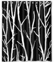 BravoVision Fashion Custom Special Design Tree in Black and White Waterproof Fabric Bath Shower Curtain 60" x 72"