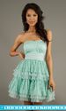 Short Strapless Sequin Embellished Dress