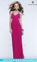 Long V-Neck Gown with Side Cut Outs