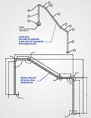 Guardrail and Handrail CAD Drawing Services for Fabricators