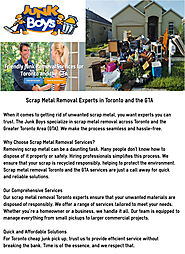 Scrap Metal Removal Experts In Toronto And The GTA Infographic Template