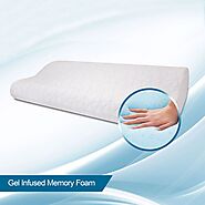 Gel Infused Contour Memory Foam Pillow for Cervical Neck Pain – Sleepsia India Pvt Ltd