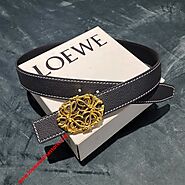 Loewe Anagram Buckel Reversible Belt Togo Calfskin In Black