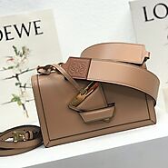 Loewe Barcelona Bag Box Calfskin In Apricot
