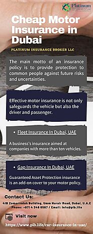 Cheap Motor Insurance in Dubai