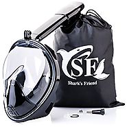Round Full Face Anti-Fog Snorkel Mask with GoPro Mount, Sporty Breathe Easy Panoramic 180° Full View Snorkeling Head ...