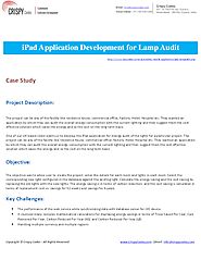 iPad Application Development for Lamp Audit