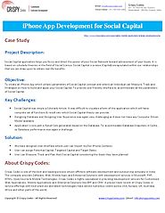 iPhone App Development for Social Capital