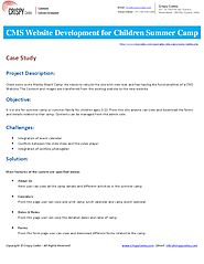 CMS Website Development for Children Summer Camp