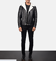 Website at https://thejacketempire.com/product/alberto-white-shearling-black-leather-jacket/