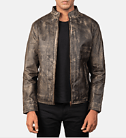 Website at https://thejacketempire.com/product/alex-distressed-brown-leather-biker-jacket/