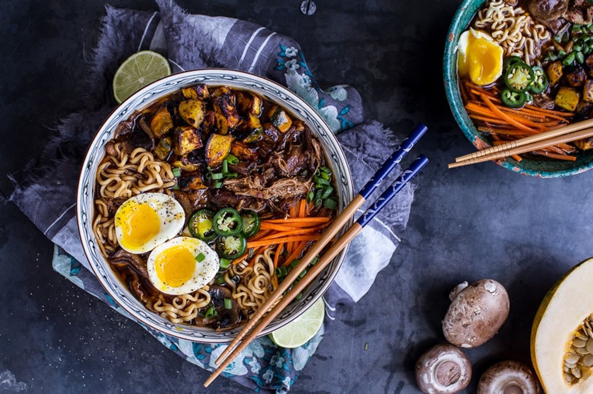 Headline for 12 Delicious Recipes using Ramen Noodles