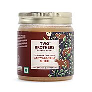 Ashwagandha Ghee, A2 Cultured 250 gms | Two Brothers Organic Farms