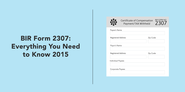 BIR Form 2307: Everything You Need to Know 2015 - Full Suite