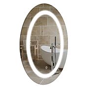 Battery Or USB Powered Wall Mounted Oval LED Mirror