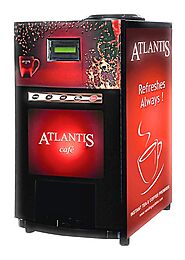 Atlantis Cafe Mini Tea and Coffee Vending Machine 2 Lane + Free Sample Tea & Coffee Premix