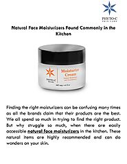 Natural Face Moisturizers Found Commonly in the Kitchen by Phyto-C Skin Care - Issuu
