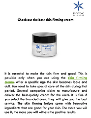 Check out the best skin firming cream | edocr
