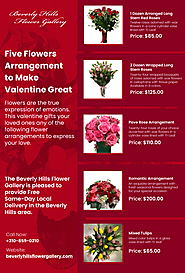 Five Flowers Arrangement to Make Valentine Great