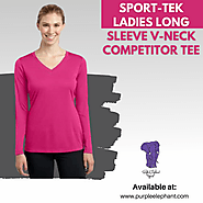 Sport-tek Ladies Long Sleeve V-Neck Competitor Tee