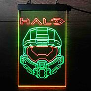 Halo Master Helmet Neon-Like LED Sign