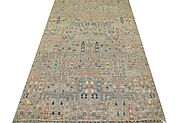 Buy 6x9 Tribal Rugs Ivory Fine Hand Knotted Wool Area Rug - MR025312 | Monarch Rugs