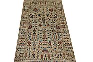 Buy 5x7/8 Tribal Rugs Camel Fine Hand Knotted Wool Area Rug - MR025310 | Monarch Rugs