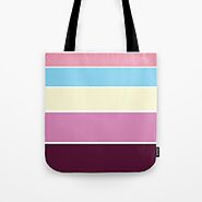 Pink Stripes Design Themed Home Decor Tote Bag by designerhomeandgardens | Society6