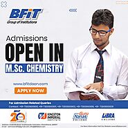 Admission open for M.sc chemistry