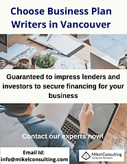 Choose Business Plan Writers in Vancouver