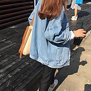 Solid Blue Denim Jackets for Women |ShoppySanta