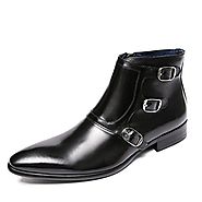 Dubai Mens Strap Leather Ankle Boots