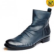 CWMALLS® Wrinkled Leather Dress Boots CW726502