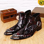 CWMALLS® Pointed Toe Leather Dress Boots CW706357